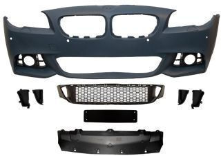 Vorderseite Stoßstange Bmw F10 F11 Facelift 2014-2017 M Pack Design Öffnungen Parktronic Spritzdüsen Oem