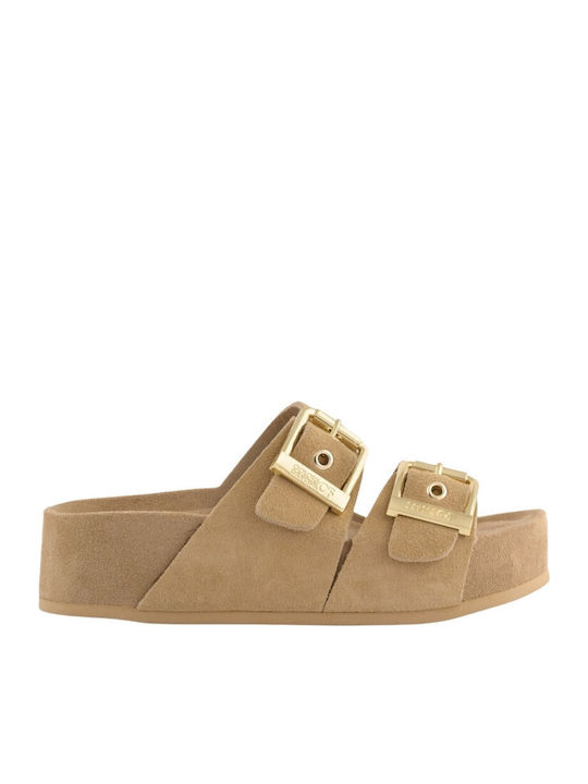 Colors Of California Women's Flat Sandals Brown
