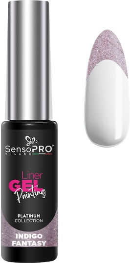 Sensopro Milano Platinum UV Nail Art Gel Liner Indigo Fantasy 8ml