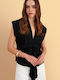 Damen Bluse Schwarz 9923704-Black