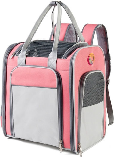 Rucsac Pentru Transport Câine Până La 8kg Roz L40xL37xÎ26cm