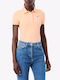 Damen Polo Bluse Kurzärmelig Koralle