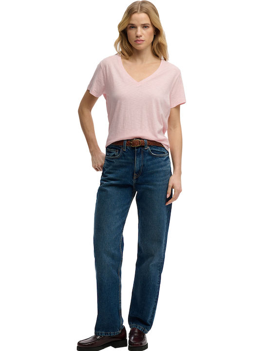 Superdry Γυναικείο T-shirt Pale Pink