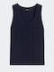Damen Bluse Ärmellose Blaue
