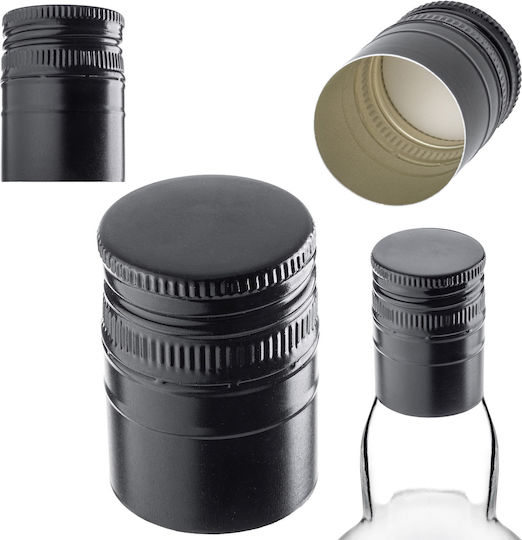 10x Bottle Caps Diameter 31.5mm Long Black Bottle Caps