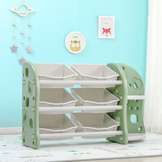 Bike Toys Kinder Bücherregal Boden Kunststoff Grüne 110x34x66cm UN SJ35 GRÜN