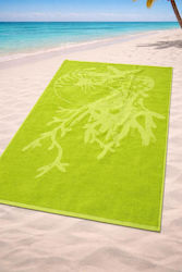 Coral Baumwolle Grüne Strandtuch 165x90cm