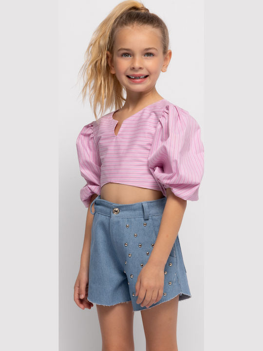 Παιδικό Crop Top Ροζ