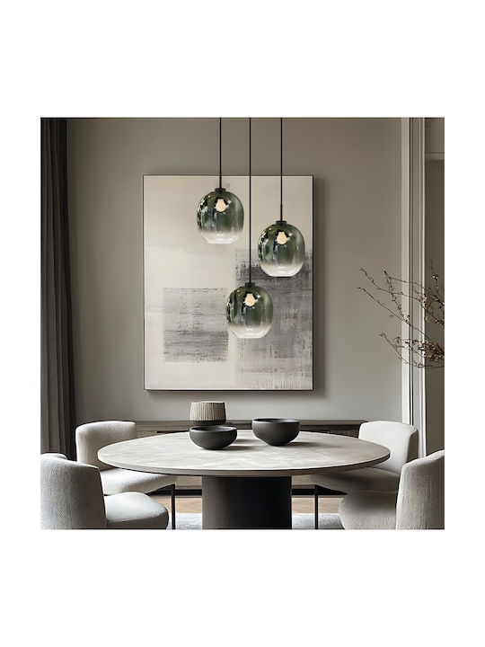 Viokef Mirror Κρεμαστό Φωτιστικό Πράσινο 550x550εκ.