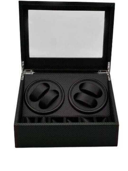 Automatic Watch Winder Box 4 Rotating Slots 6 Storage Slots Er D L