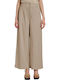 Women's High Rise Fabric Trousers Taupe 60-007.055.N0076