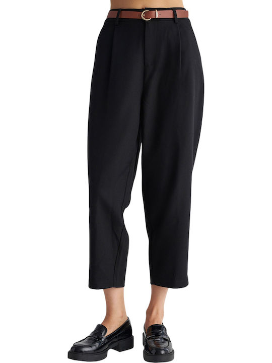 Damen Stoffhose Schwarz