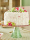 Atmosphera Glass Cake Stand Pink 28x28x12cm