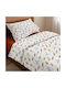 MayHome Set Kids Single Duvet Cover With Cotton Pillowcase Beige 160x240cm