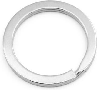 Σιδερενιος Κρικος Μπρελοκ 33.5x2.9mm Απομιμηση Ροδιο Συσκευασια 45 Τεμ