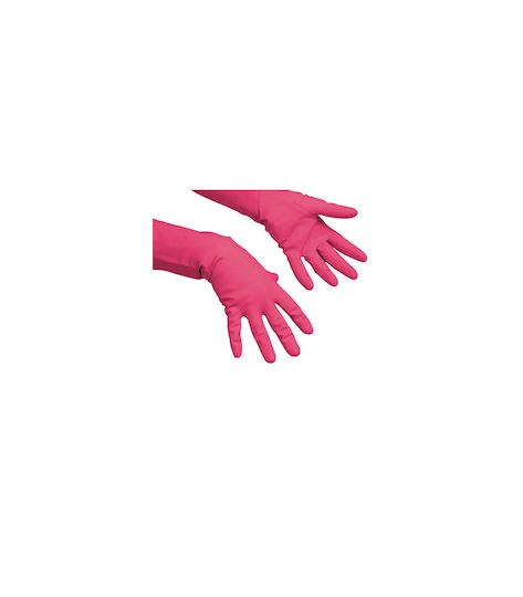 Vileda Cleaning Gloves Latex Medium Red
