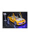 SteweHome Bed With Racing Car Theme Yellow 243 x 134 x 60cm