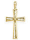 Goldjewels Women's Gold Cross 9K Double Sided Without Chain