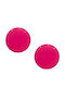 Touch Earrings Made Of Steel Fuchsia