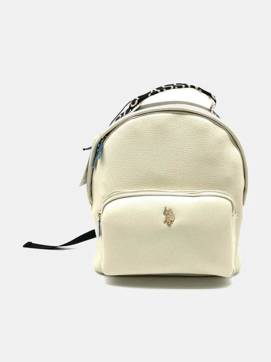 U.S. Polo Assn. Assn Γυναικεία Τσάντα Πλάτης Μπεζ