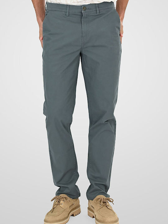 Rebase Chino Elastic Trousers in Slim Fit Blue