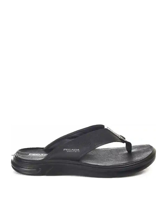 Leather Men's Sandals in Black Color