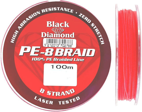 Angelschnur Pe-8braid 100m Schwarze Diamant 0,280 Mill
