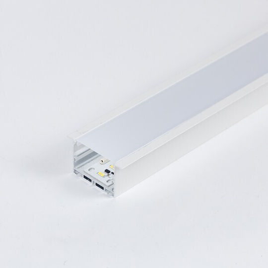 Eurolamp LED Γραμμικό Χωνευτό Φωτιστικό Οροφής 48W Φυσικό Λευκό Μ50xΒ30εκ.