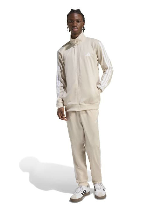 Basic 3-stripes Tricot Σετ Φόρμας Γυαλιστερό Μπεζ