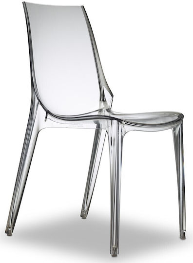 Outdoor Plastic Vanity Transparent Chair 26x52x100cm