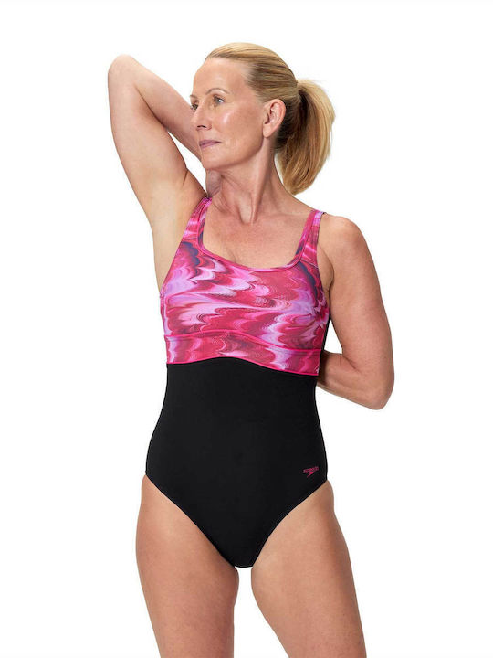 Speedo Sportlicher Einteiliger Badeanzug Pink