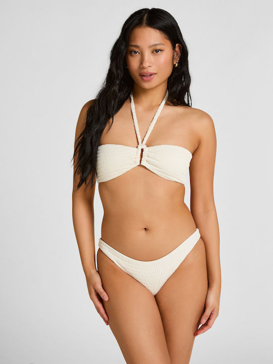Trägerloses Bikinioberteil Weiß