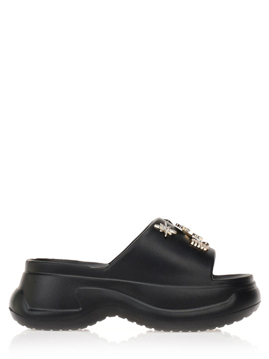 Tsoukalas Damen Holzschuhe Schwarz