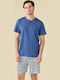 Noidinotte Summer Men's Pyjama Blue/Striped