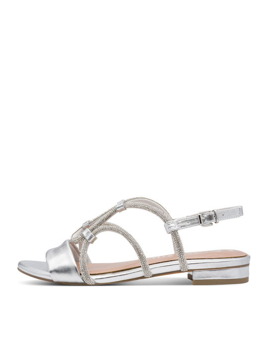 Marco Tozzi Damen Flache Sandalen Silber