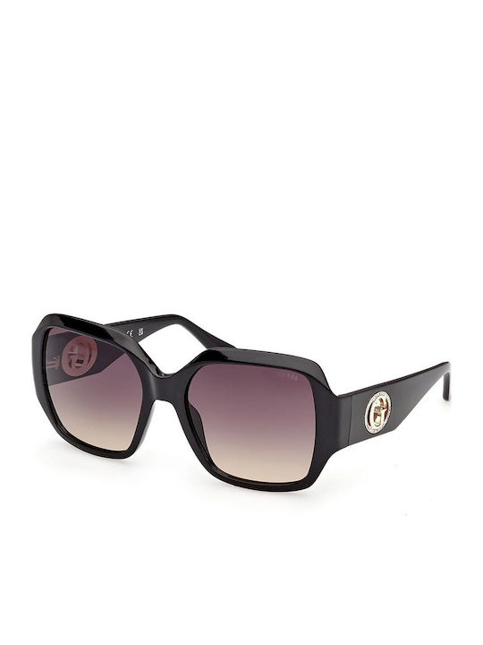 Guess Women's Sunglasses with Black Horn-Rimmed Frame and Grey Lens GU00283 01B