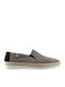 Leather Men's Espadrilles in Gray Colour