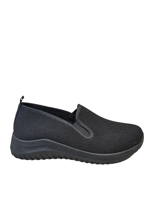 Plato Γυναικεία Slip-On Πάνινα Μαύρα