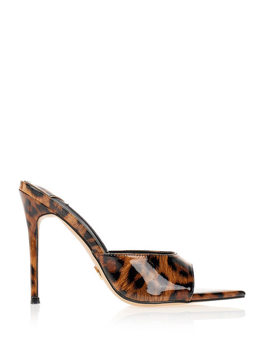Tsoukalas Mules In Patent Leather With High Hee...