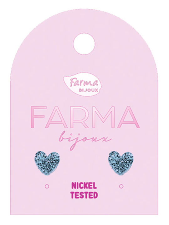 Farma Bijoux Υποαλλεργικά Παιδικά Σκουλαρίκια Καρφωτά Καρδιά