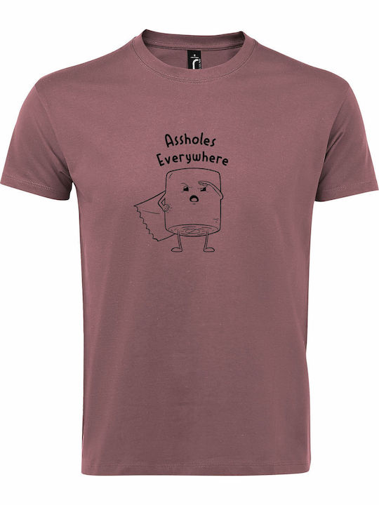 Tricou Unisex Roz Antic Assholes Everywhere Amu...