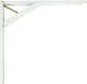 Amig Metallic Corner Shelf Support in White Colour 400x400mm