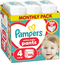 Pampers Pants Nr. 4 Pentru 9-14kg 186 Bucăți Pampers Pants Nr. 4 Pentru 9-14kg 186 Bucăți