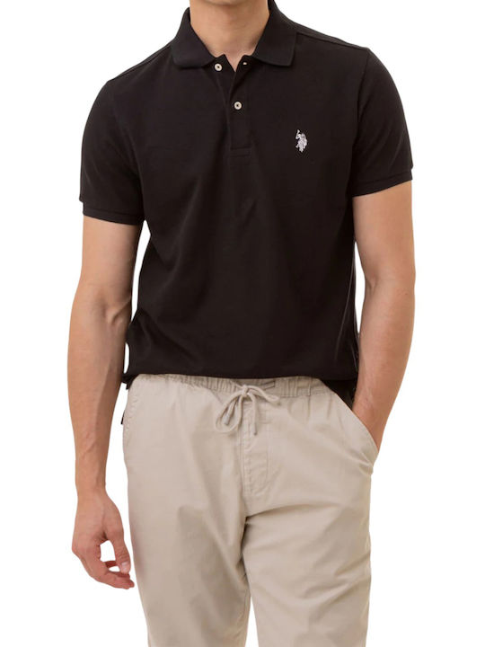 U.S. Polo Assn. Polo Bluză Cu Mânecă Scurtă Neagră