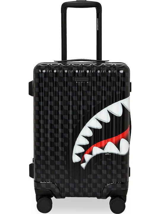 Sprayground Shark In Paris Kabinenkoffer Schwarz mit 4 Räder Höhe 54,6cm