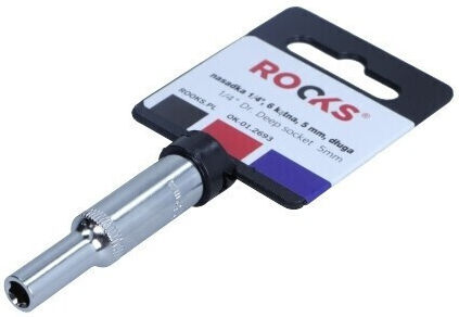 Rooks Καρυδάκι Εξάγωνο Μακρύ με Καρέ Υποδοχής 1/4" Διάμετρος 5mm