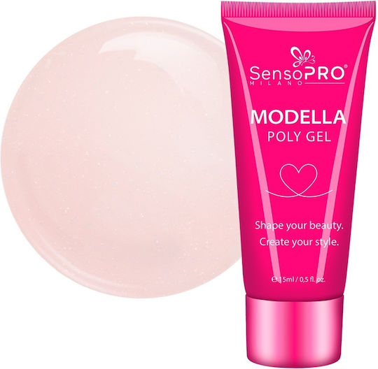 Polygel Modella Sensopro Milano Peach Veil 15ml