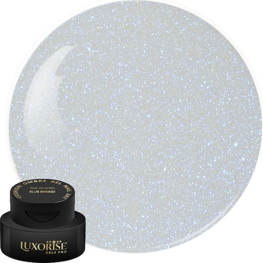 Uv Gel Nail Art Babyboomer Luxorise Cushion Ombre Perlat Albastru Mirage 2ml