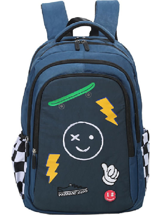 Lyc Sac Skate Schulranzen Rucksack Grundschule Blau 29,5l 30 x 15 x 42cm