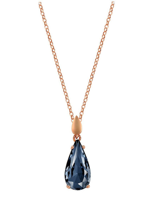 VTJ Necklace Made of Silver Navy Blue